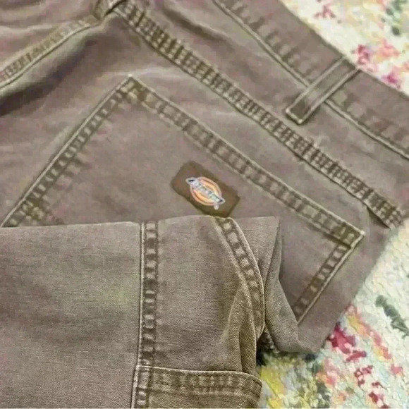 Vintage‎ Dickies Carpenter Cargo Relaxed Workwear Shorts W32 Brown - Picture 1 of 7